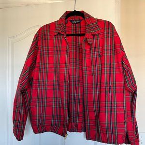 Vintage Polo Ralph Lauren Bomber Jacket in Red Plaid